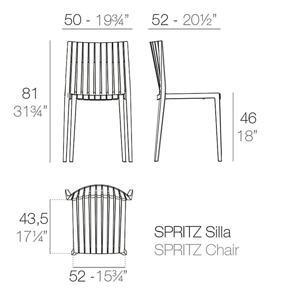 Spritz Outdoor Chair Set of 4