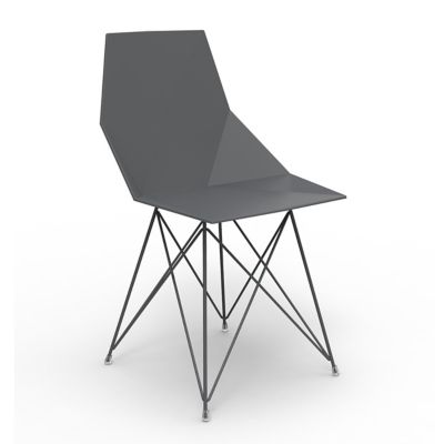 Faz Outdoor Side Chair with Steel Base Set of 4