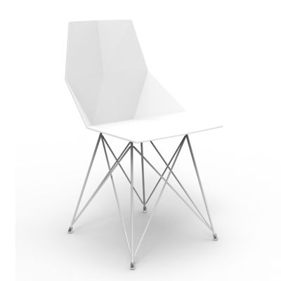 Faz Outdoor Side Chair with Steel Base Set of 4