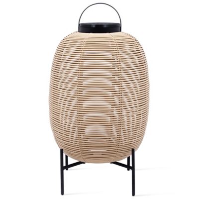 Tika Outdoor LED Lantern with Steel Base