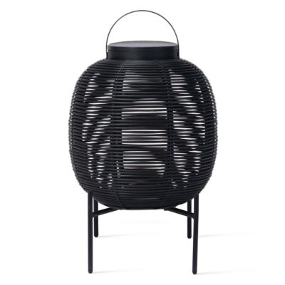 Tika Outdoor LED Lantern with Steel Base