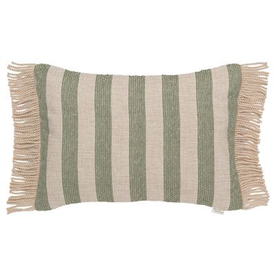 Indira Deco Outdoor Long Fringe Lumbar Pillow