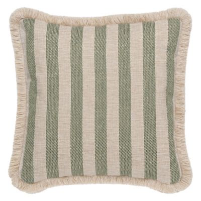 Indira Deco Outdoor Square Cushion with Short Fringe