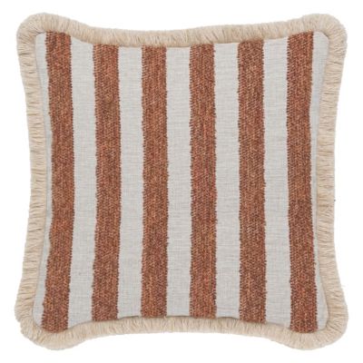 Indira Deco Outdoor Square Cushion with Short Fringe