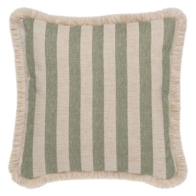Indira Deco Outdoor Square Cushion with Short Fringe