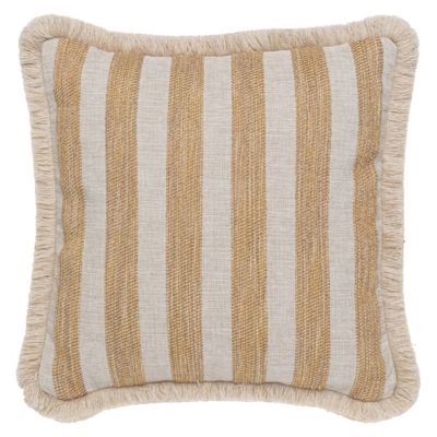 Indira Deco Outdoor Square Cushion with Short Fringe