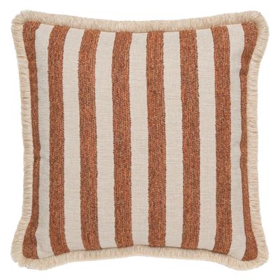 Indira Deco Outdoor Square Cushion with Short Fringe