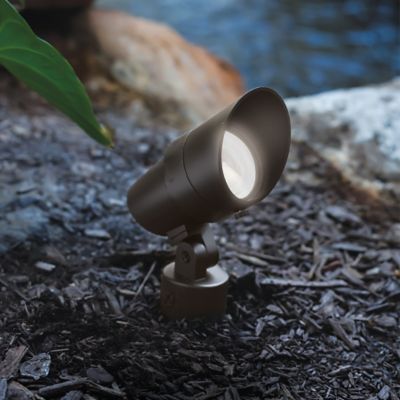 Shown in Bronze on Brass finish, lit, in use