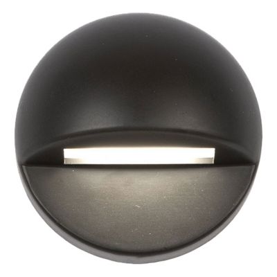 LUNA - Black Low Voltage Eyelid Exterior Surface Mounted Step