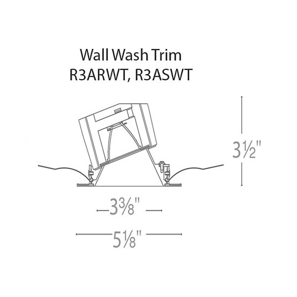 Aether 3.5-Inch LED Shallow Housing Wall Wash Trim