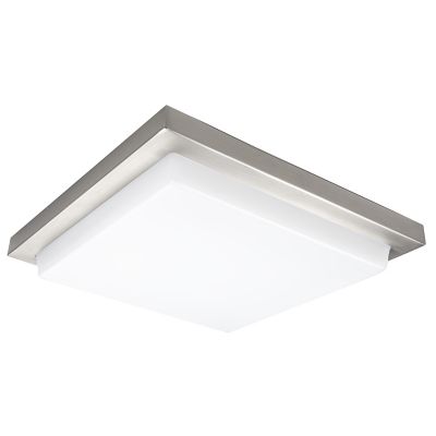 Brooklyn Flush Ceiling Light With Stylish Square LED Glass Diffuser 3 x 4W 