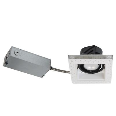 Ocularc 3.5-Inch Square LED Remodel Non-IC Dim-to-Warm Trimless Housing