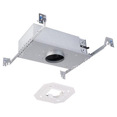 FQ 2-Inch Square Shallow New Construction 15W IC Rated Trimless Housing