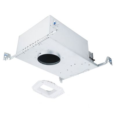 FQ 4-Inch Square New Construction IC Rated Trimless Housing