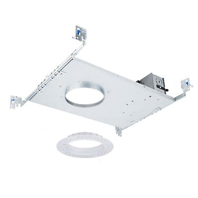 FQ 4-Inch LED Round New Construction Non-IC Trimless Frame-In Housing Kit