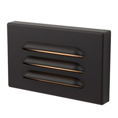 12V LED Horizontal Louvered Surface Mounted Indoor or Outdoor Step Light and Wall Light