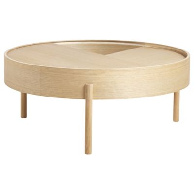 Arc Coffee Table (White Pigmented Oak|Large) - OPEN BOX