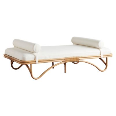Margot Rattan Daybed with Linen Cushion Set