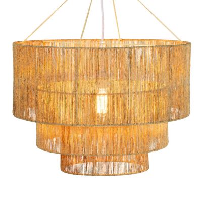 3 Tier Jute Chandelier - OPEN BOX