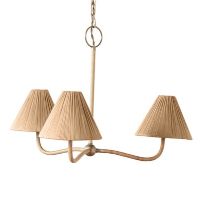 Delphine Wicker Chandelier (Natural|3 Light) - OPEN BOX