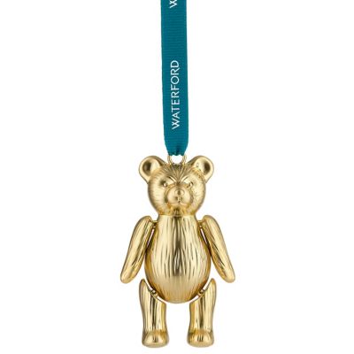 Christmas Metal Teddy Golden Ornament