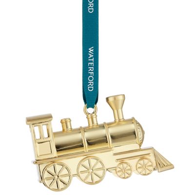 Christmas Steam Train Golden Ornament