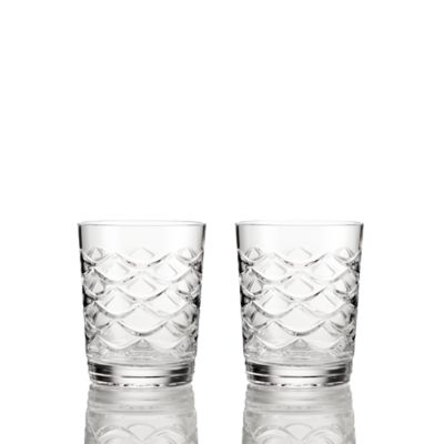 Winter Wonders Pinecone Double Old Fashioned Glass, Set of 2