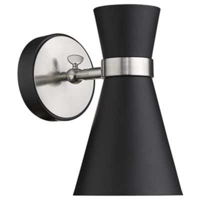 Milton Wall Sconce (Black with Nickel) - OPEN BOX RETURN