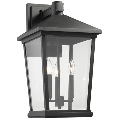 Laughton Outdoor Wall Sconce (Black|22 In) - OPEN BOX