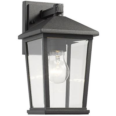 Laughton Outdoor Wall Sconce (Black|12 In) - OPEN BOX