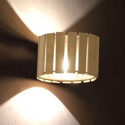modern wood wall sconce