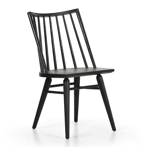 Four Hands Lewis Windsor Chair - Color: Black - 107648-017