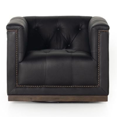 4HA2416645 Four Hands Maxx Swivel Chair - Color: Black - 1061 sku 4HA2416645