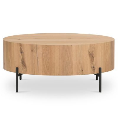 4HA2416680 Four Hands Eaton Drum Coffee Table - Color: Brown  sku 4HA2416680