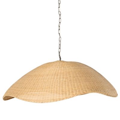 Four Hands Overscale Woven Pendant Light - Color: Beige - Size: 1 light - 2