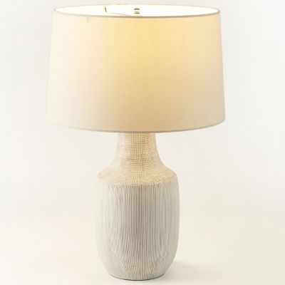 Four Hands Ombak Table Lamp in White