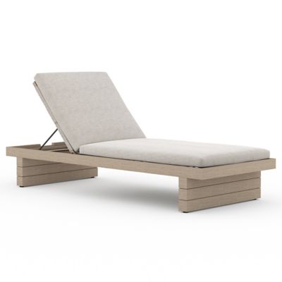 4HA2422595 Four Hands Leroy Outdoor Chaise Lounge - Color: Be sku 4HA2422595