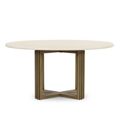 Four Hands Mia Round Dining Table - Color: Cream - VEVR-047