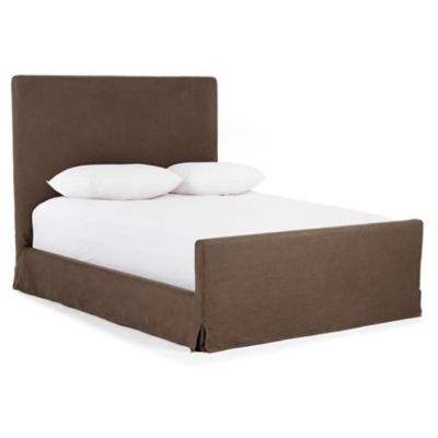 4HA2577073 Four Hands Daphne Slipcover Bed - Color: Brown - S sku 4HA2577073