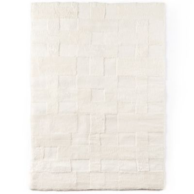 Four Hands Patchwork Shearling Area Rug - Color: Cream - Size: 8 ft x 10 ft