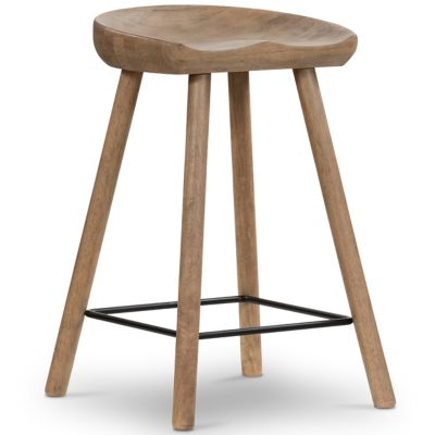 Four Hands Barrett Stool - Color: Brown - Size: Counter - 107660-005