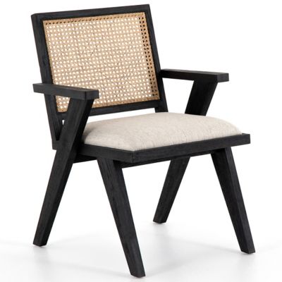 Four Hands Flora Dining Chair - Color: Black - 109275-002