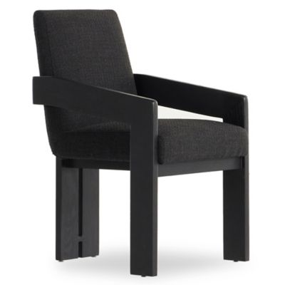 4HA2454079 Four Hands Roxy Dining Armchair - Color: Black - 2 sku 4HA2454079