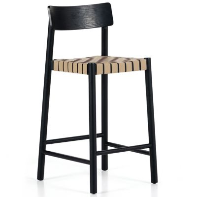 4HA2454099 Four Hands Heisler Stool - Color: Black - Size: Co sku 4HA2454099