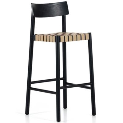 4HA2454098 Four Hands Heisler Stool - Color: Black - Size: Ba sku 4HA2454098