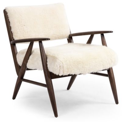 4HA2454363 Four Hands Papile Lounge Chair - Color: Cream - 23 sku 4HA2454363