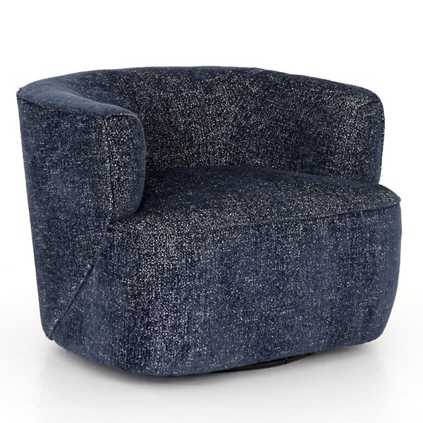 Mila Swivel Chair - Color: Blue - Four Hands UATR-060-817P