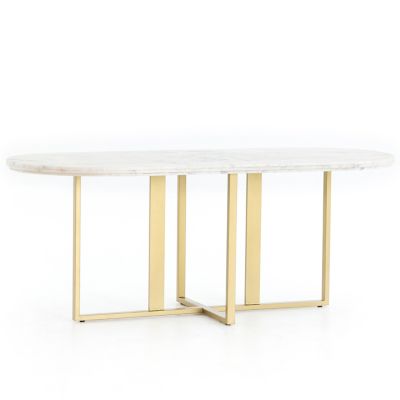 4HA2461381 Four Hands Devan Dining Table - Color: Gold - IRCK sku 4HA2461381