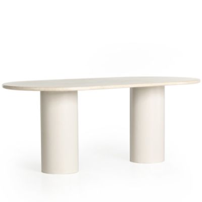 4HA2461387 Four Hands Belle Dining Table - Color: White - 229 sku 4HA2461387