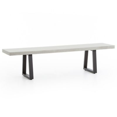 4HA2476158 Four Hands Cyrus Outdoor Dining Bench - Color: Gre sku 4HA2476158